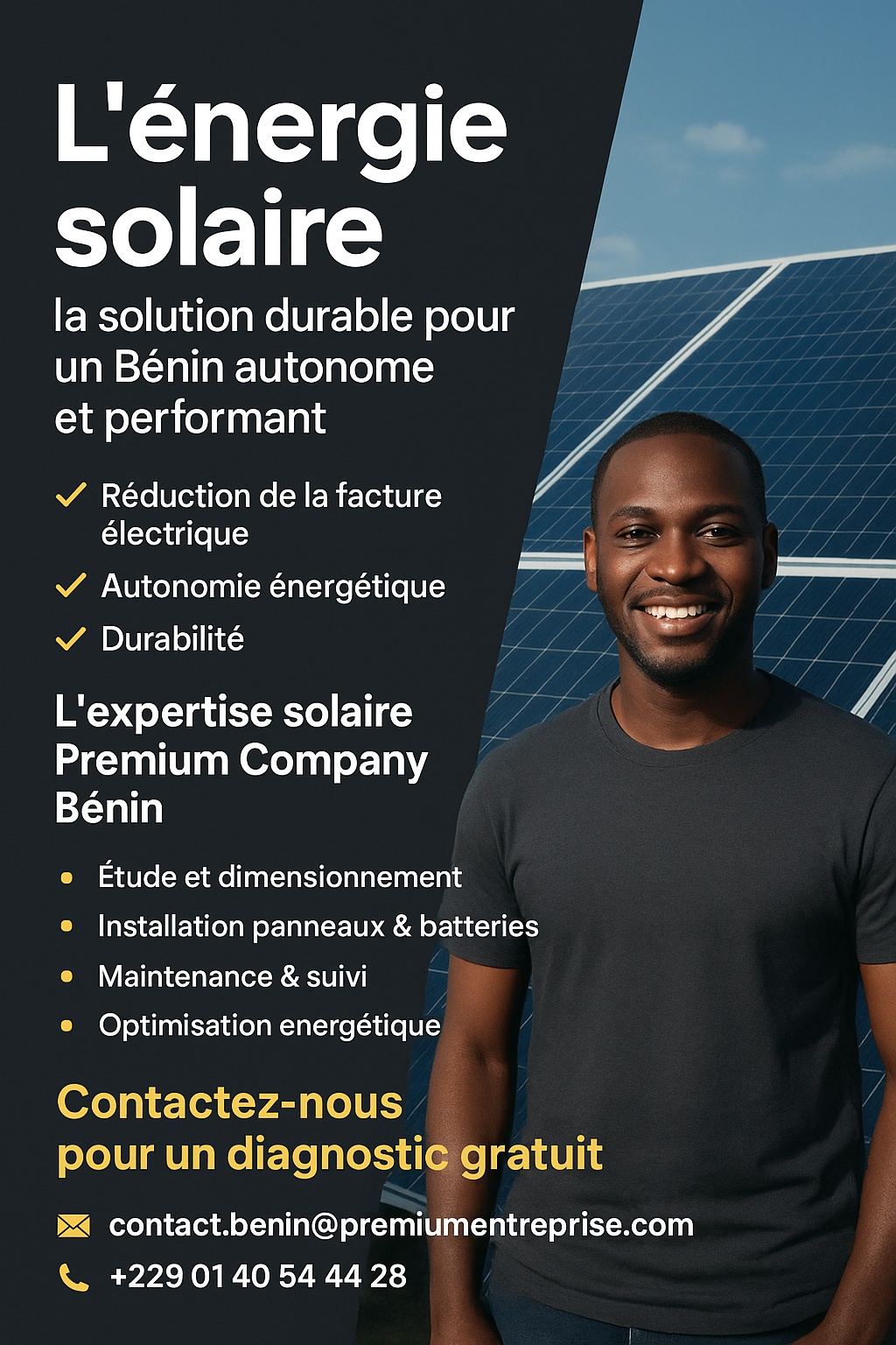 L’énergie solaire , la solution durable pour un Bénin autonome et performant